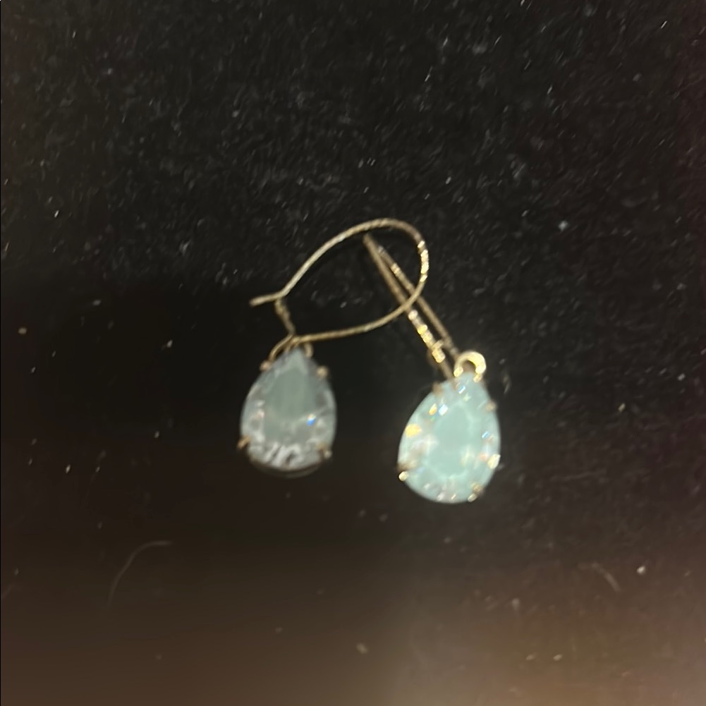 Piper Gold And Light Blue Teardrop Earrings 36$